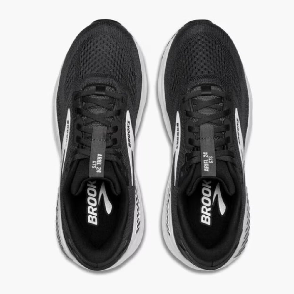 Brooks Ariel GTS 24 Black and White Running Shoes in Size 8 - Picture 2 of 15